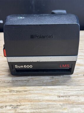 Polaroid Sun 600 LMS Instant Camera in Black with Red Accents